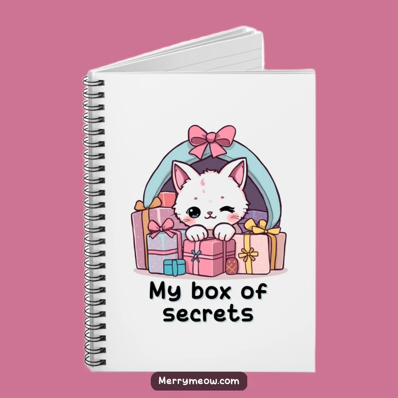 Funny Present Cat Notebook: Jot Down Your Holiday Plans Secretly