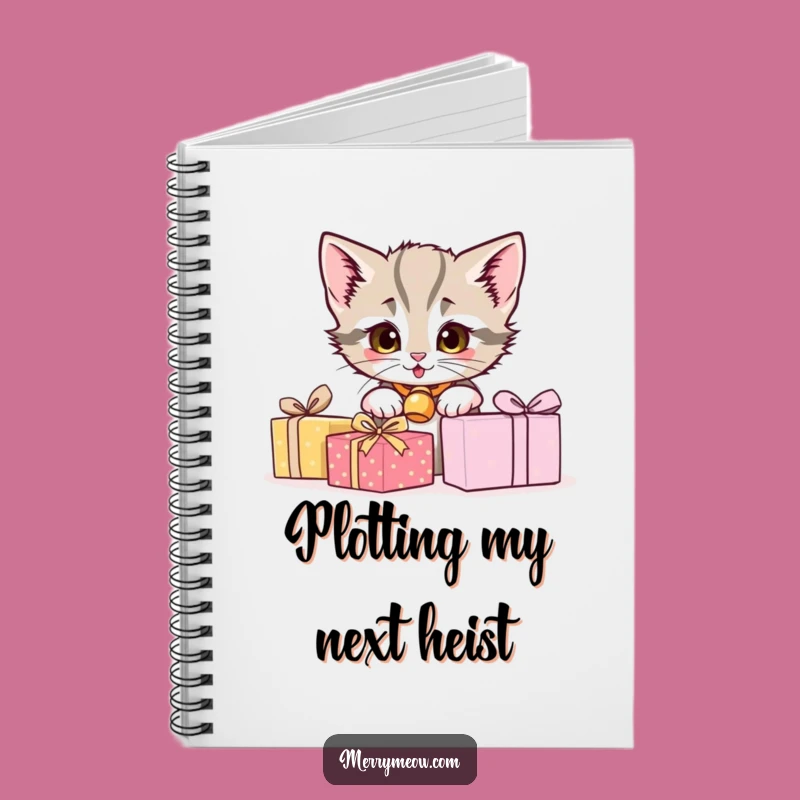 Funny Kitten Peeking Notebook - Jot Down Ideas & Perfect Gift