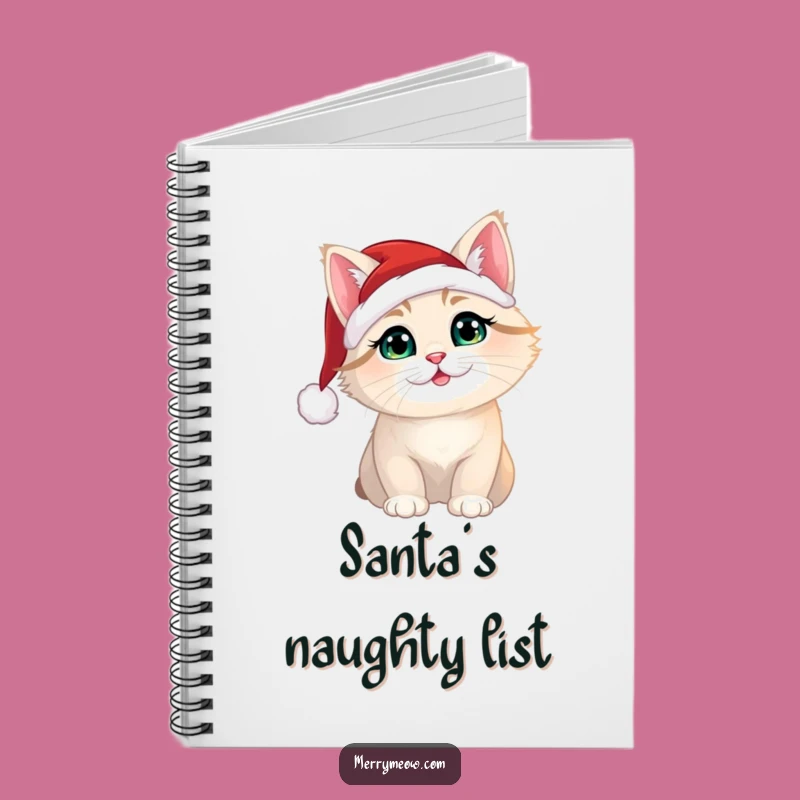 Funny Christmas Cat Notebook: Santa Hat Journal for Holiday Ideas