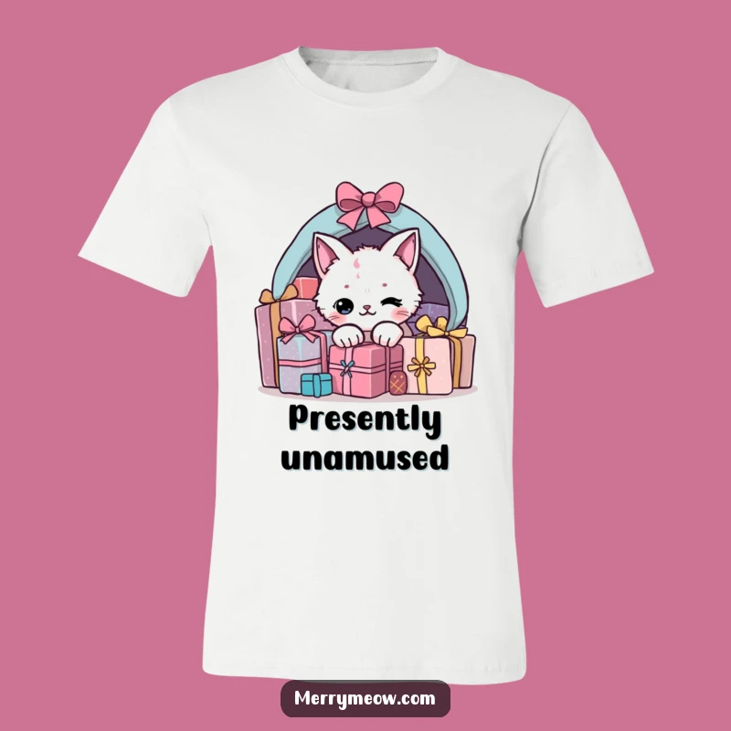 Funny Present Cat T-Shirt: Unleash Your Inner Naughty Feline