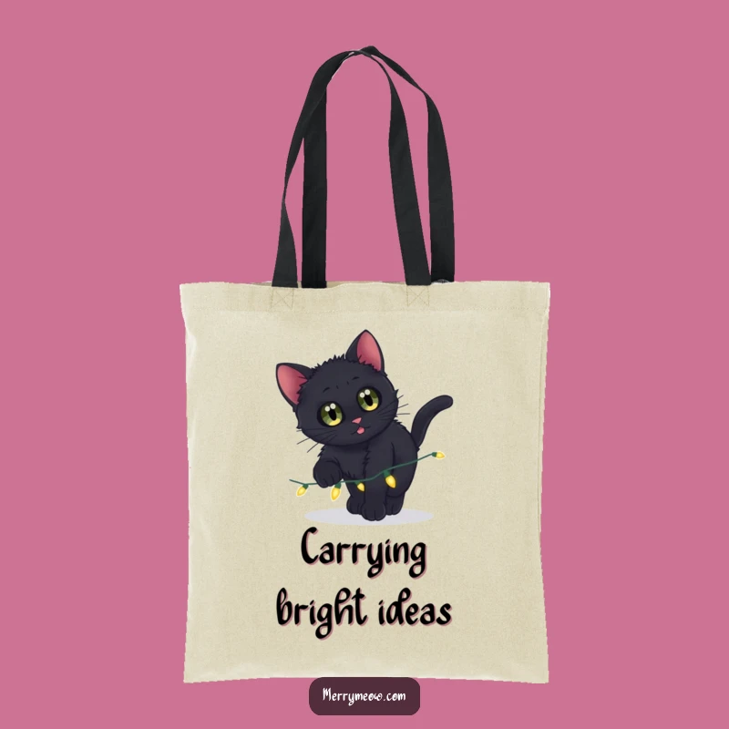 Funny Black Kitten Tote Bag - Stylish & Playful Perfect Gift