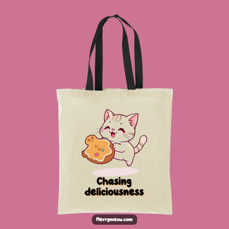 Funny Cat Cookie Pounce Tote Bag: Hilarious Accessory, Practical Funny Gift
