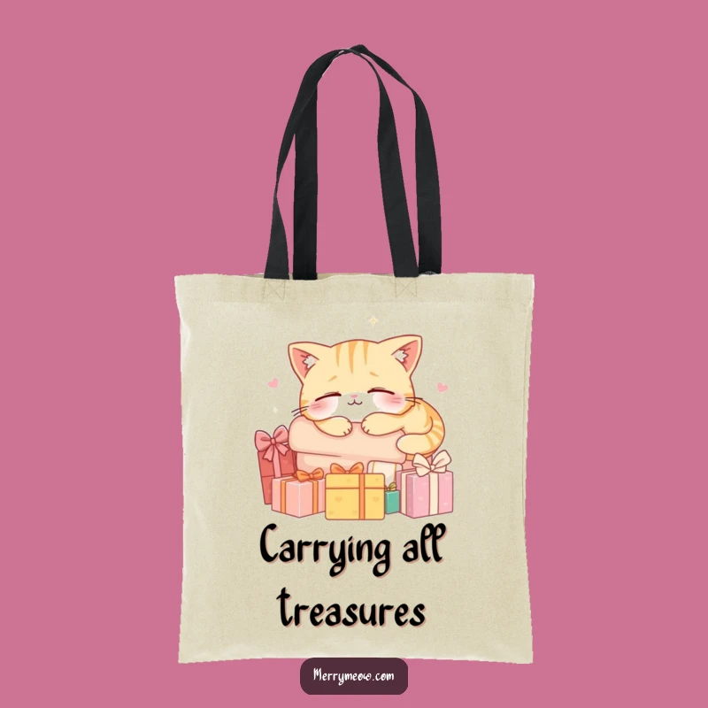Funny Napping Cat Tote Bag: Carry Your Treasures with Hilarious Feline Style