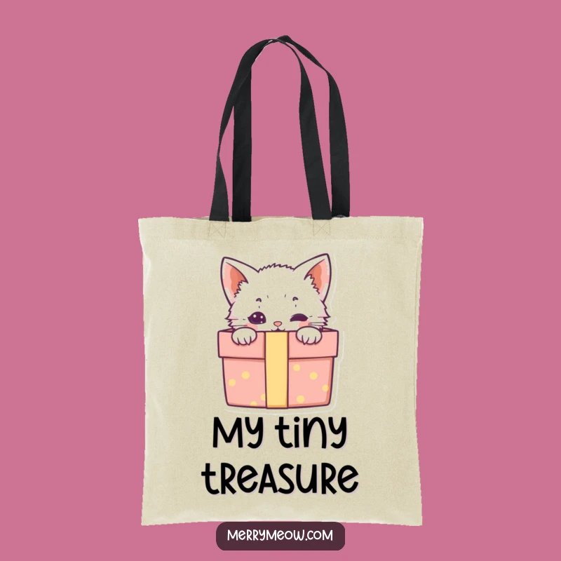 Funny Kitten Gift Box Tote Bag: Carry Your Treasures with Cute Surprise