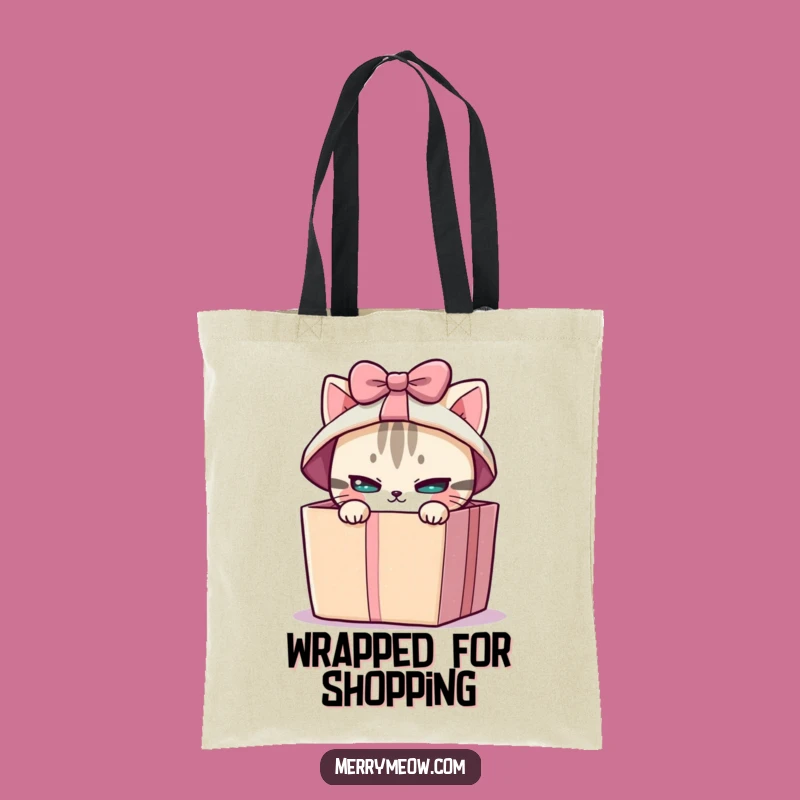 Funny Cat Gift Box Tote Bag - Mischievous & Hilarious Carry-All Gift